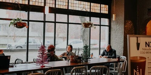 Interior of Espresso Royale at the University of Illinois