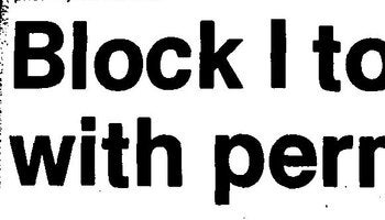 Block I fund headline from the 1970's. 