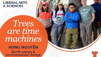 Illinois professor of Earth Science and Environmental Change Hưng Nguyễn and his Geology 593 students.