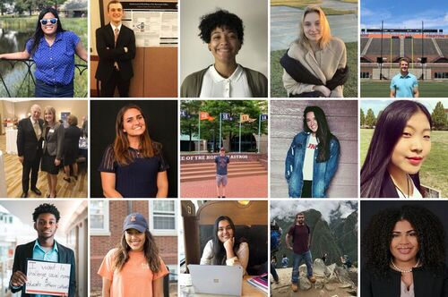 A collage of fifteen students who have contributed to the LAS Insider blog.