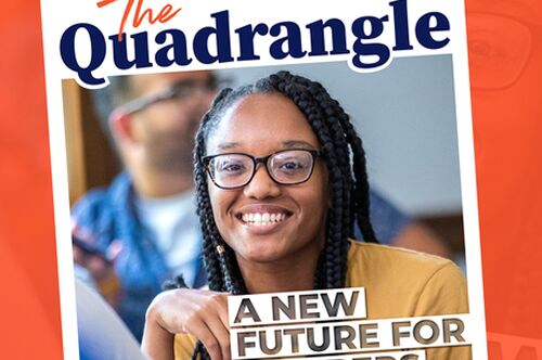 The cover of the Spring 2022 Quadrangle. The title story reads "A new future for numbers."