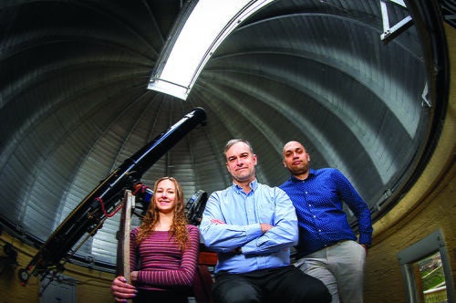 Joaquin Vieira and his students with the James Webb telescope