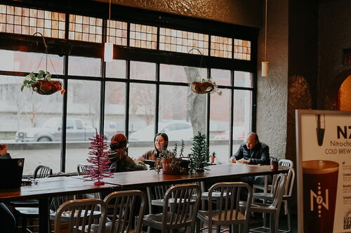 Interior of Espresso Royale at the University of Illinois
