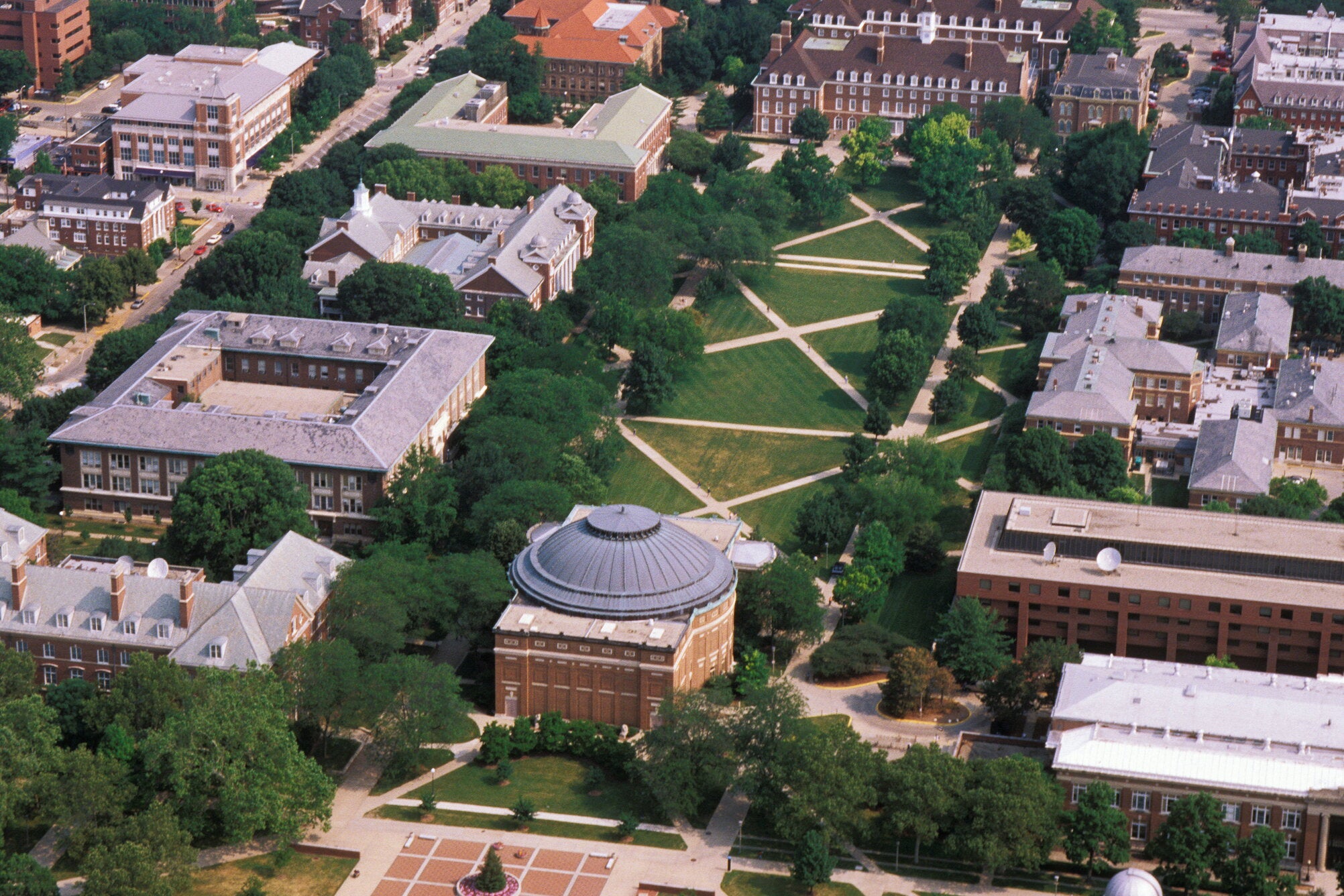 Aerial view of the Main Quad