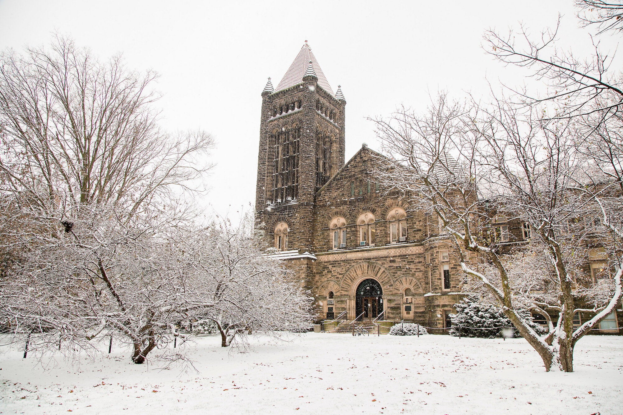 Altgeld Hall on a snowy day.