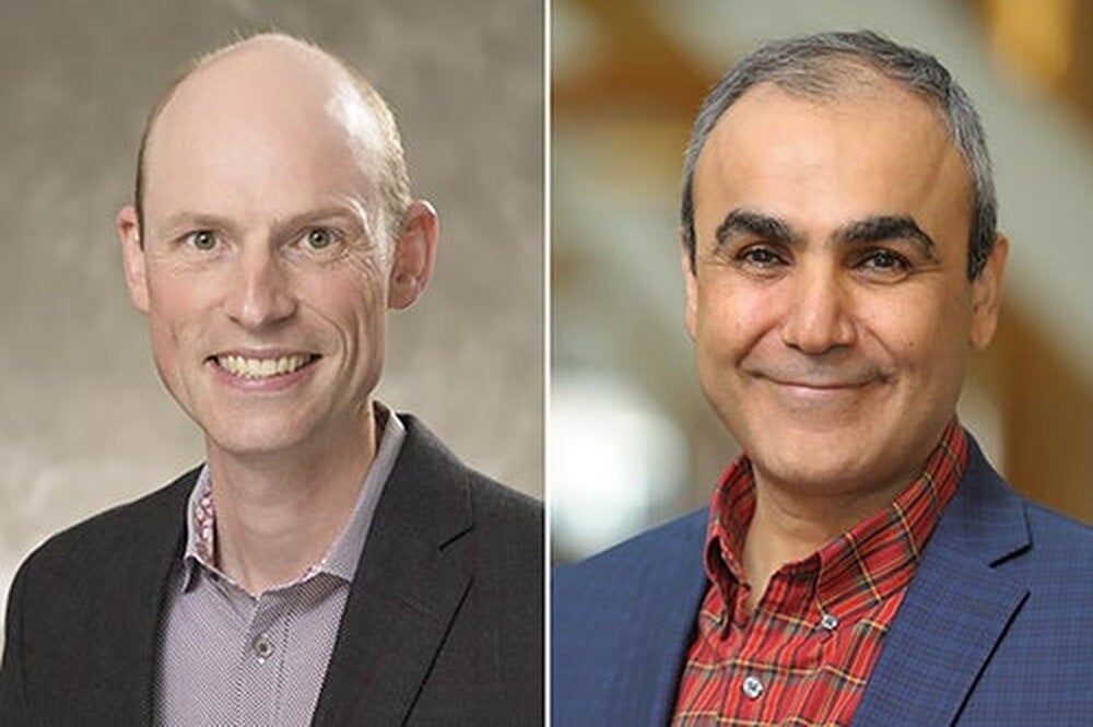 Erik Nelson (left) and Emad Tajkhorshid