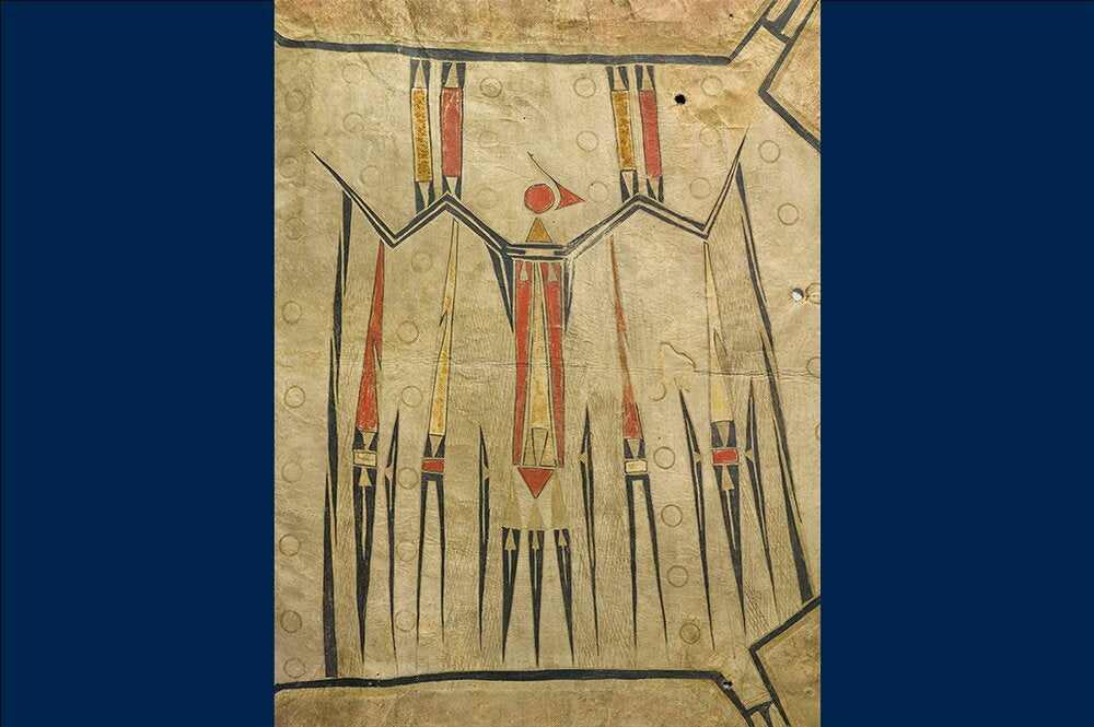 Painted robes created more than 300 years ago by Native American tribes in Illinois.