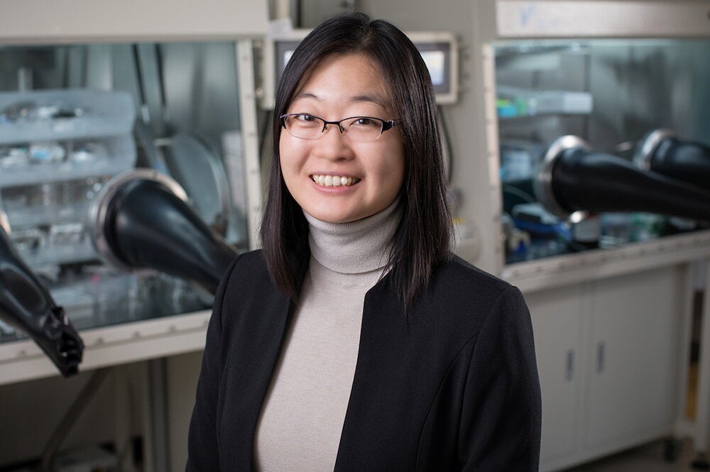 Portrait of Ying Diao in her University of Illinois Urbana-Champaign lab.