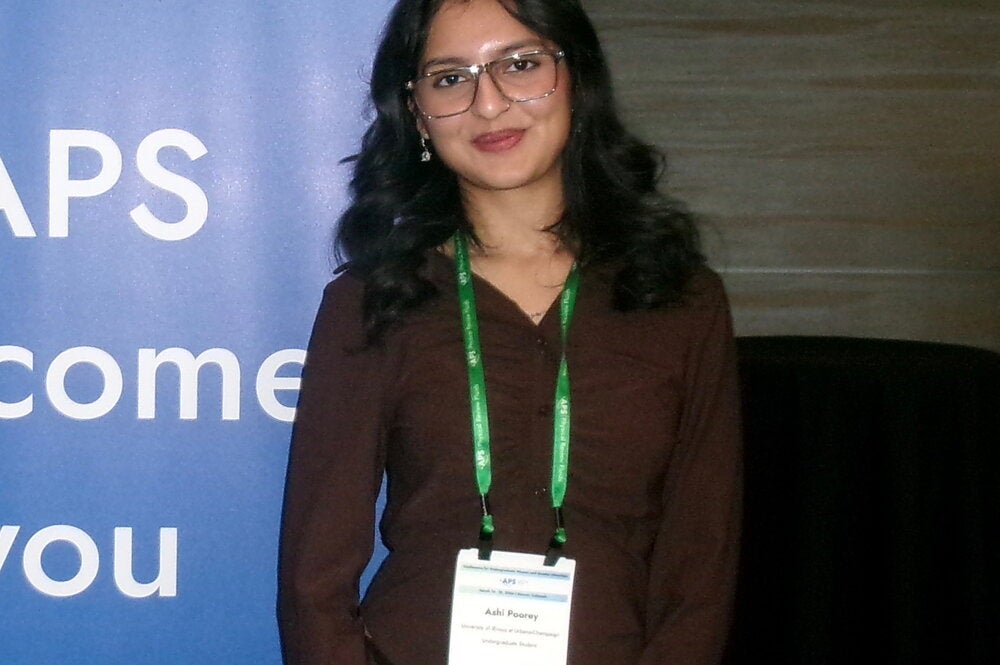 Ashi at an astrophysics conference. 