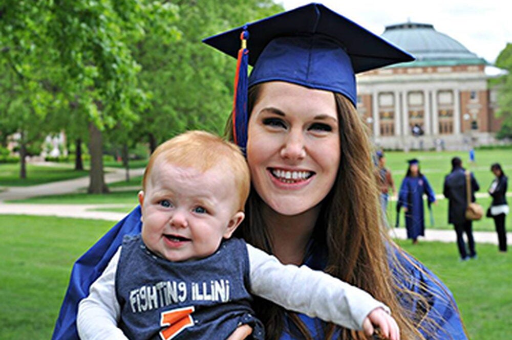 Online courses help new mom keep career plans on track