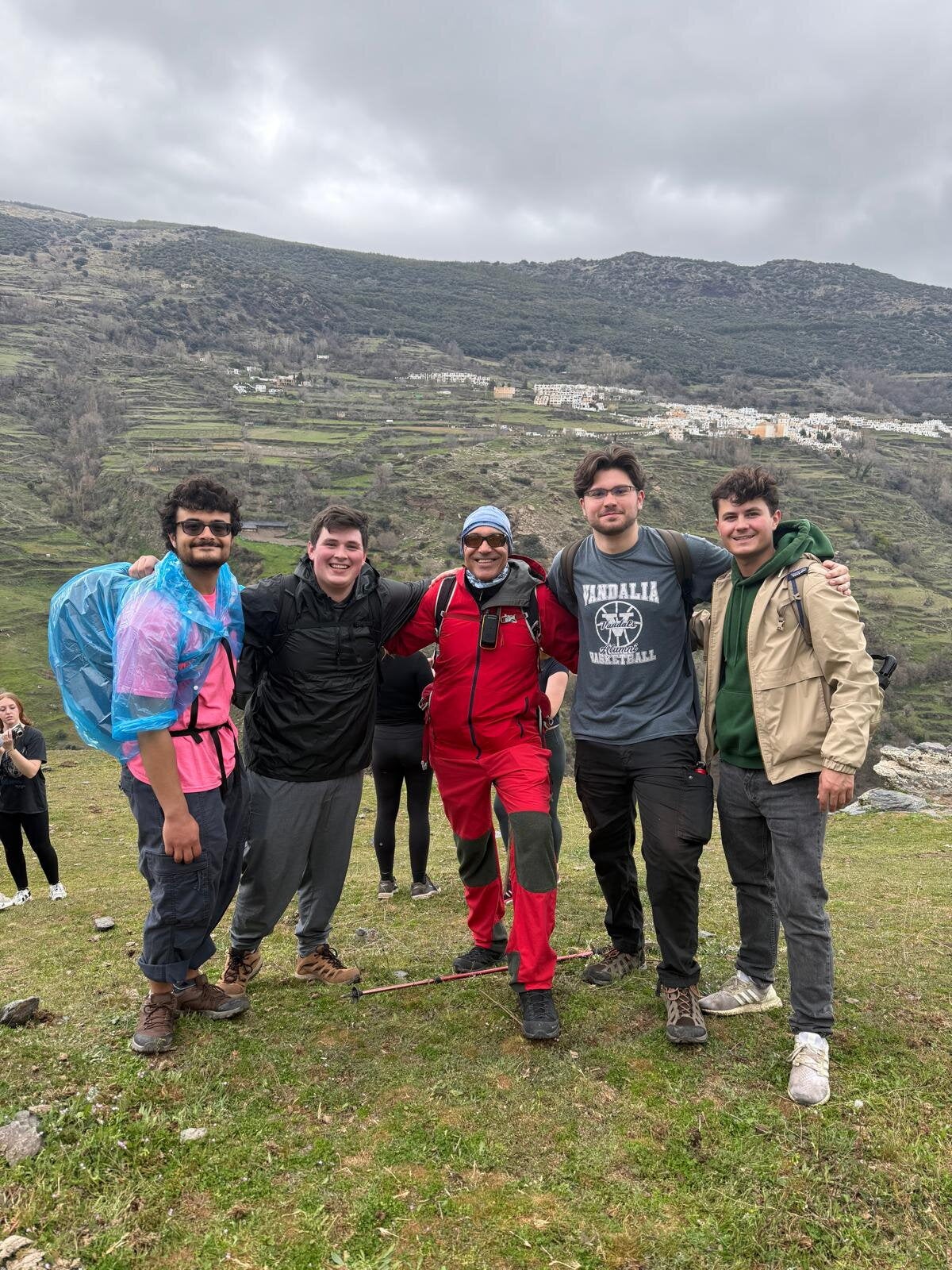 Students hiking while in Spain. 
