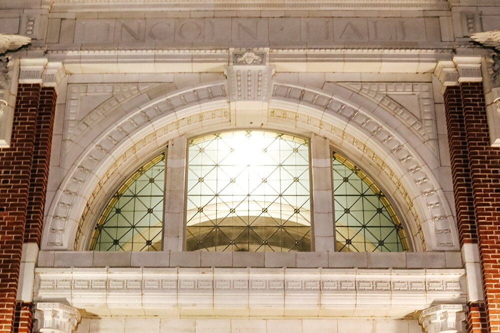 Lincoln Hall at night