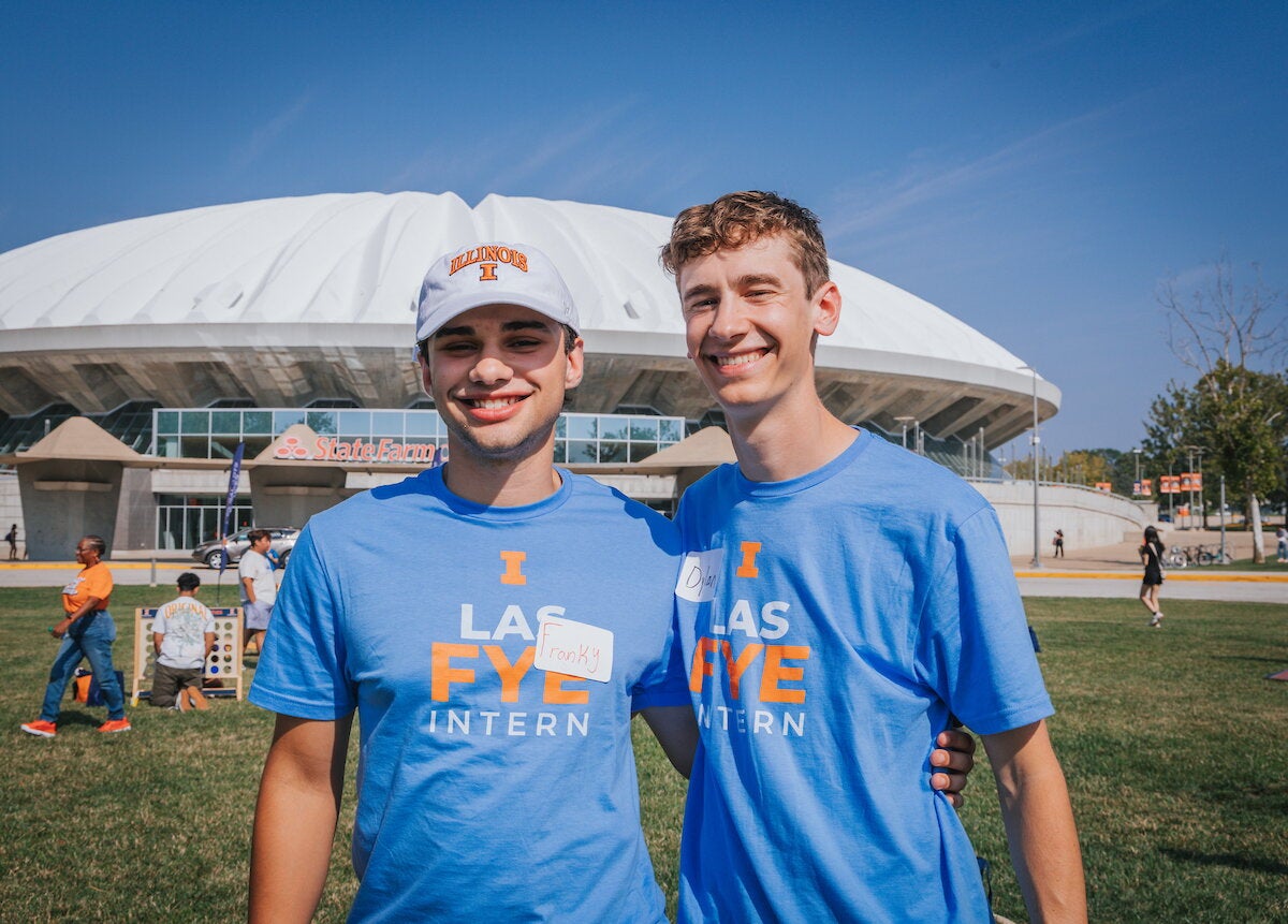 students at LAS welcome event