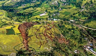 Landslide area