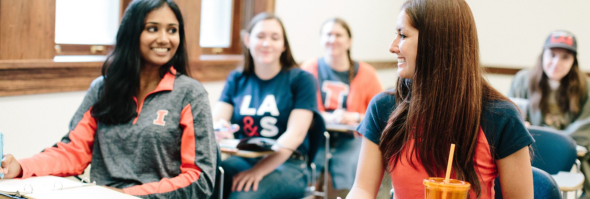 Students participate in a class discussion
