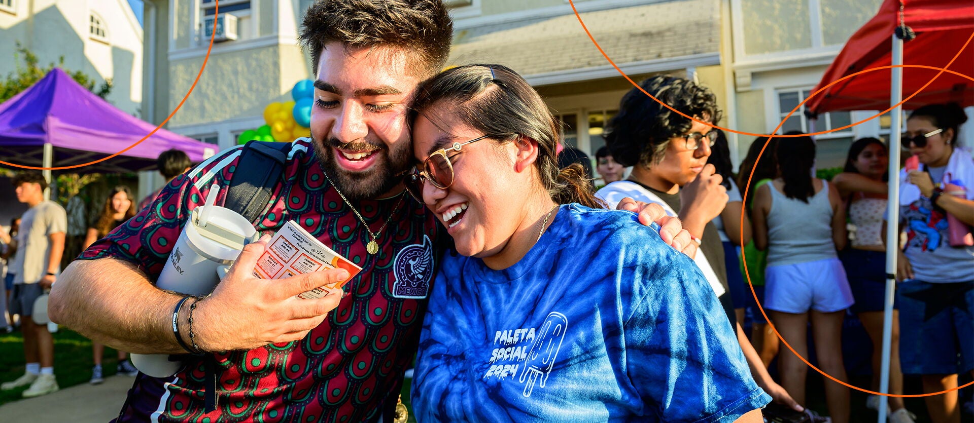 Students during an event at La Casa