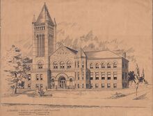 Original rendering of Altgeld Hall