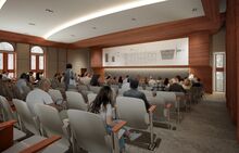 A conceptual rendering of a lecture hall in Altgeld Hall