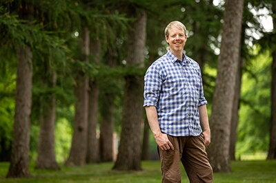 James O'Dwyer in forest