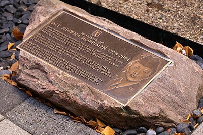 Memorial marker in Lincoln Hall