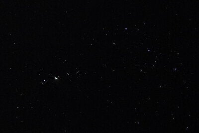 Stars visible in the night sky. 