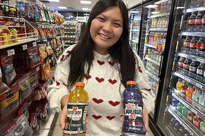 Cathy Li holding retro Citrus Coolers