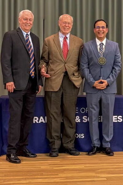From left: David Kranz; Phillip A. Sharp; Auinash Kalsotra