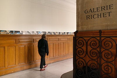 Galerie Richet with a person looking at "TORNADO"