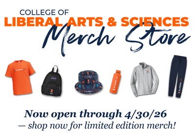 Different types of LAS merch from left to right: t-shirt, backpack, buckey hat, water bottle, quarter-zip, sweatpants.