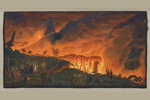 Mount Vesuvius painting