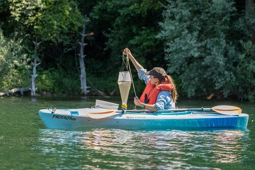 Tara Stewart Merrill in a kayak