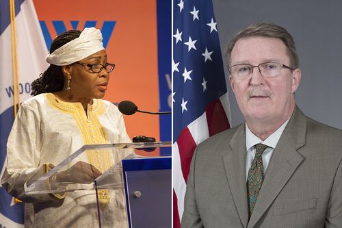 Hassana Alidou (left) and Eric P. Whitaker