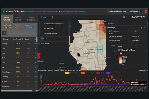 WhereCOVID-19 interactive features