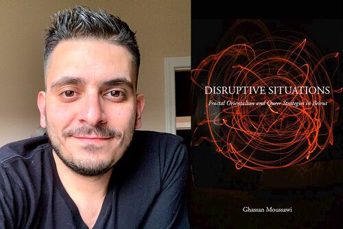 Ghassan Moussawi and his book cover