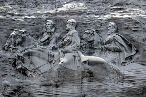 Confederate monument at Stone Mountain, Georgia