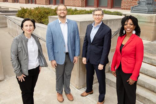 Researchers pose for photo