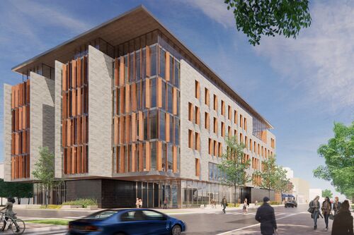 Rendering of new Illini Hall building