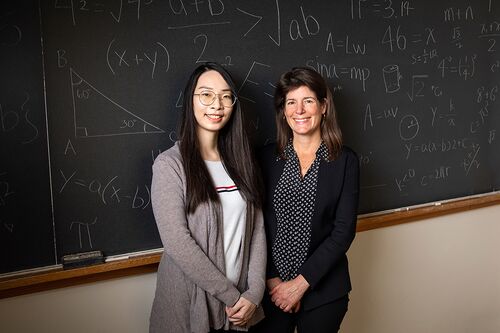 Eva Pomerantz (right) and Jiawen Wu