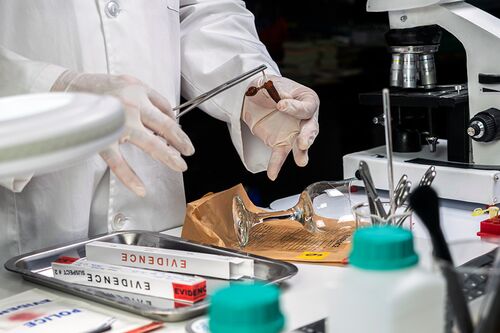Forensic science laboratory stock image