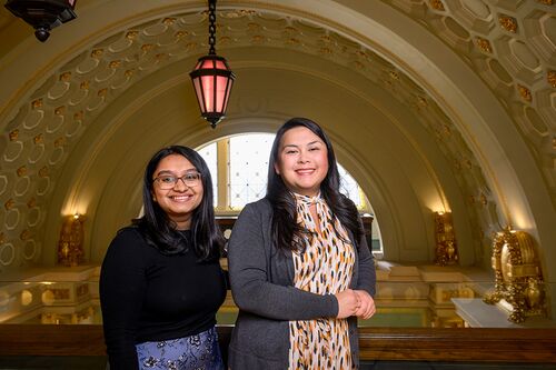 Charee Thompson, right, and Sara Babu