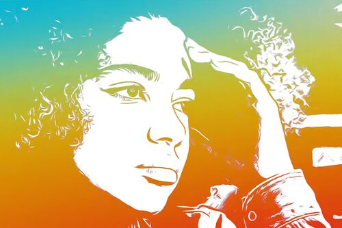 Illustration of teenage girl