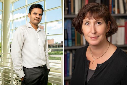 Prashant Jain, left, and Carol Symes