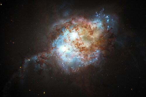 Artistic image of double quasar