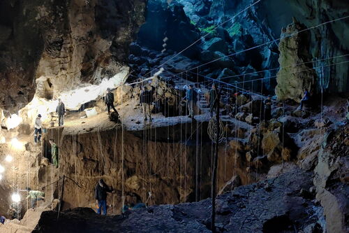 Cave excavation in Laos