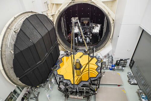 James Webb Space Telescope undergoing testing in 2017