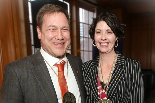 Stephan Link, left, and Christy Landes