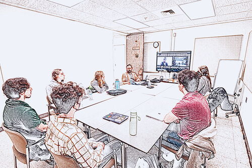 Illustration of classroom