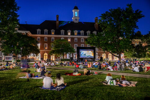 Movie night on the Main Quad