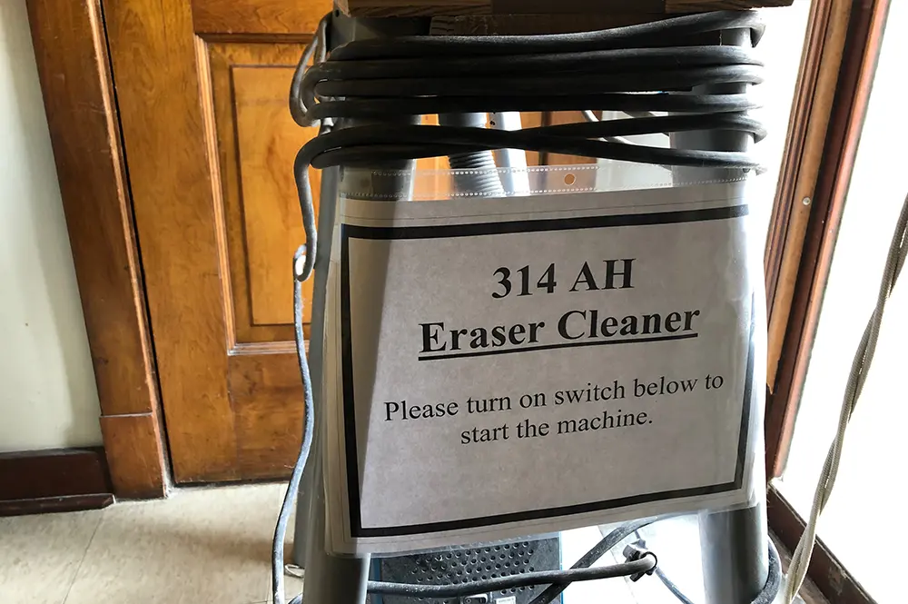 Chalk eraser in Altgeld Hall