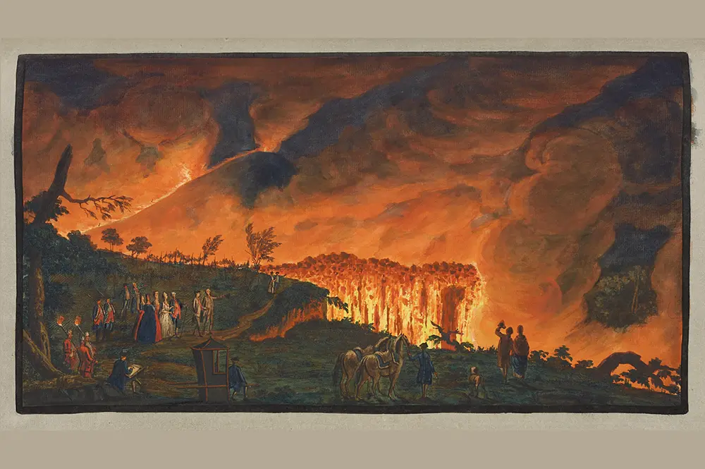Mount Vesuvius painting